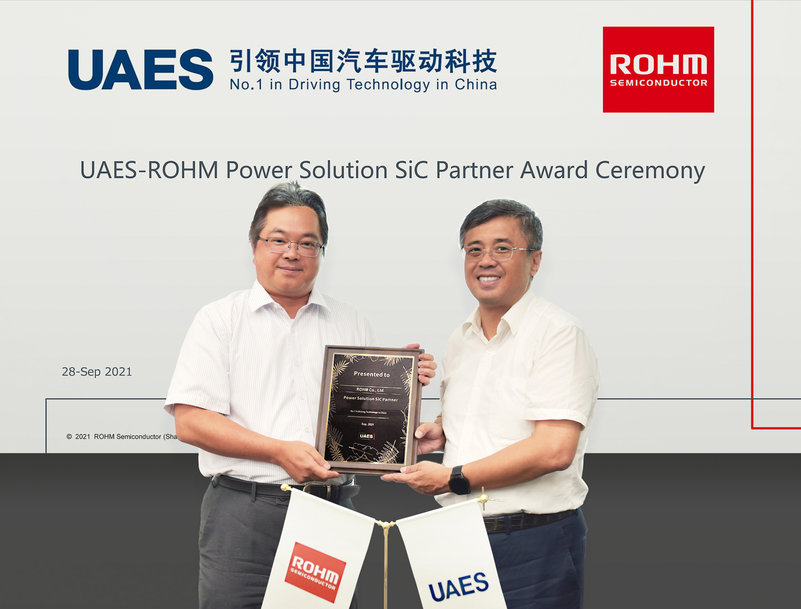 ROHM est reconnu comme un fournisseur privilégié de solutions de puissance SiC par UAES